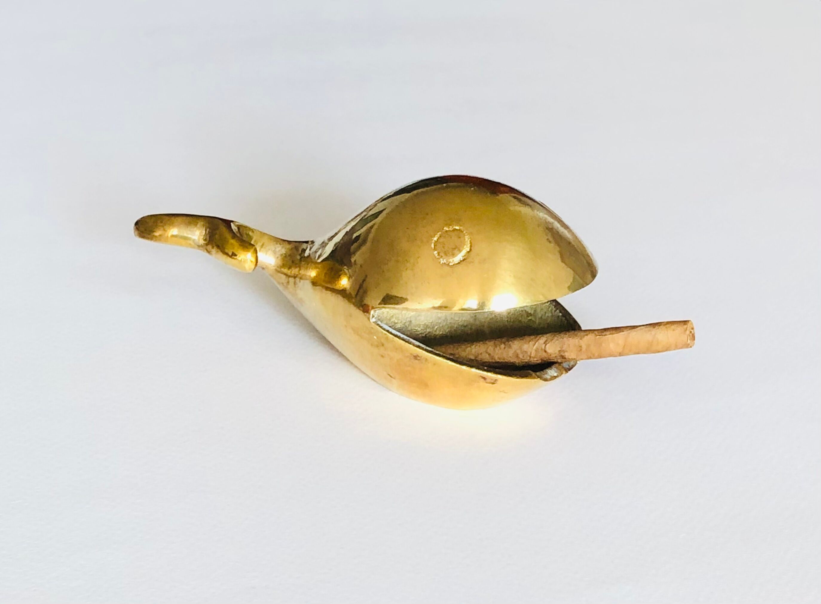 Brass whale ashtray