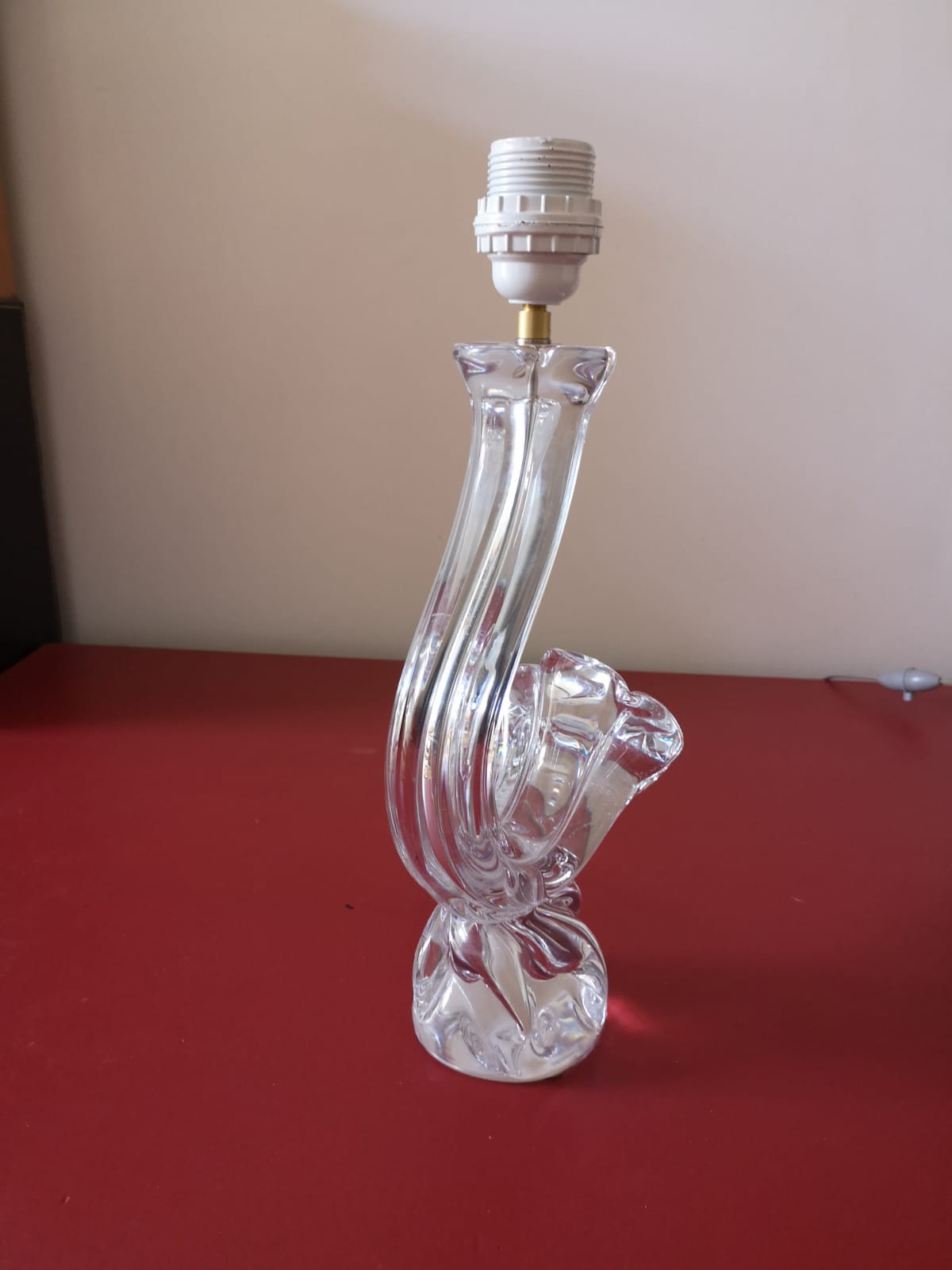 Two feet of lamp forming Daum crystal, circa 1960