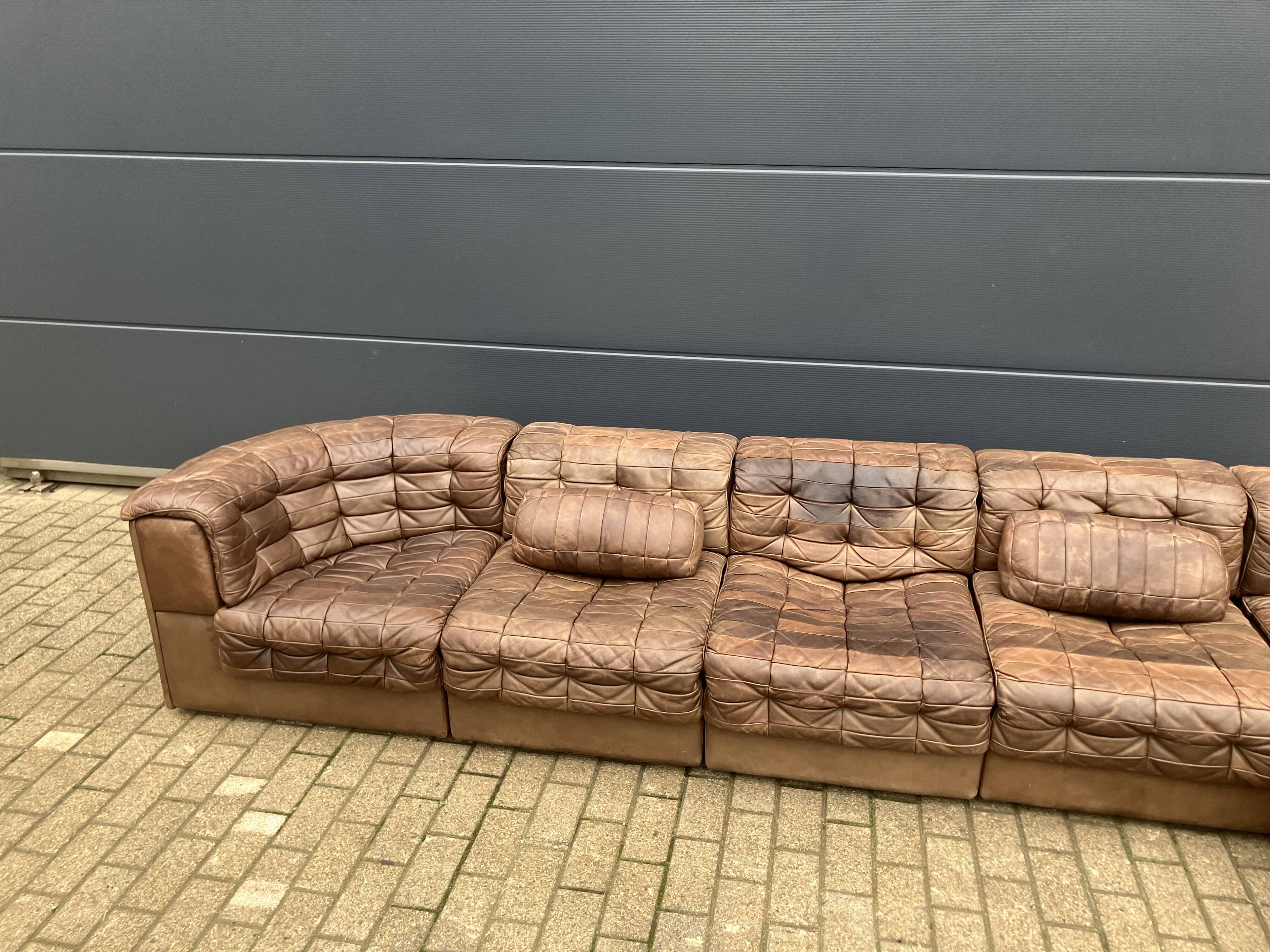 Prachtige De Sede Ds11, 7-delige set in brown patchwork