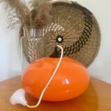 Orange opaline vintage hanging lamp