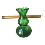 Green glass vase