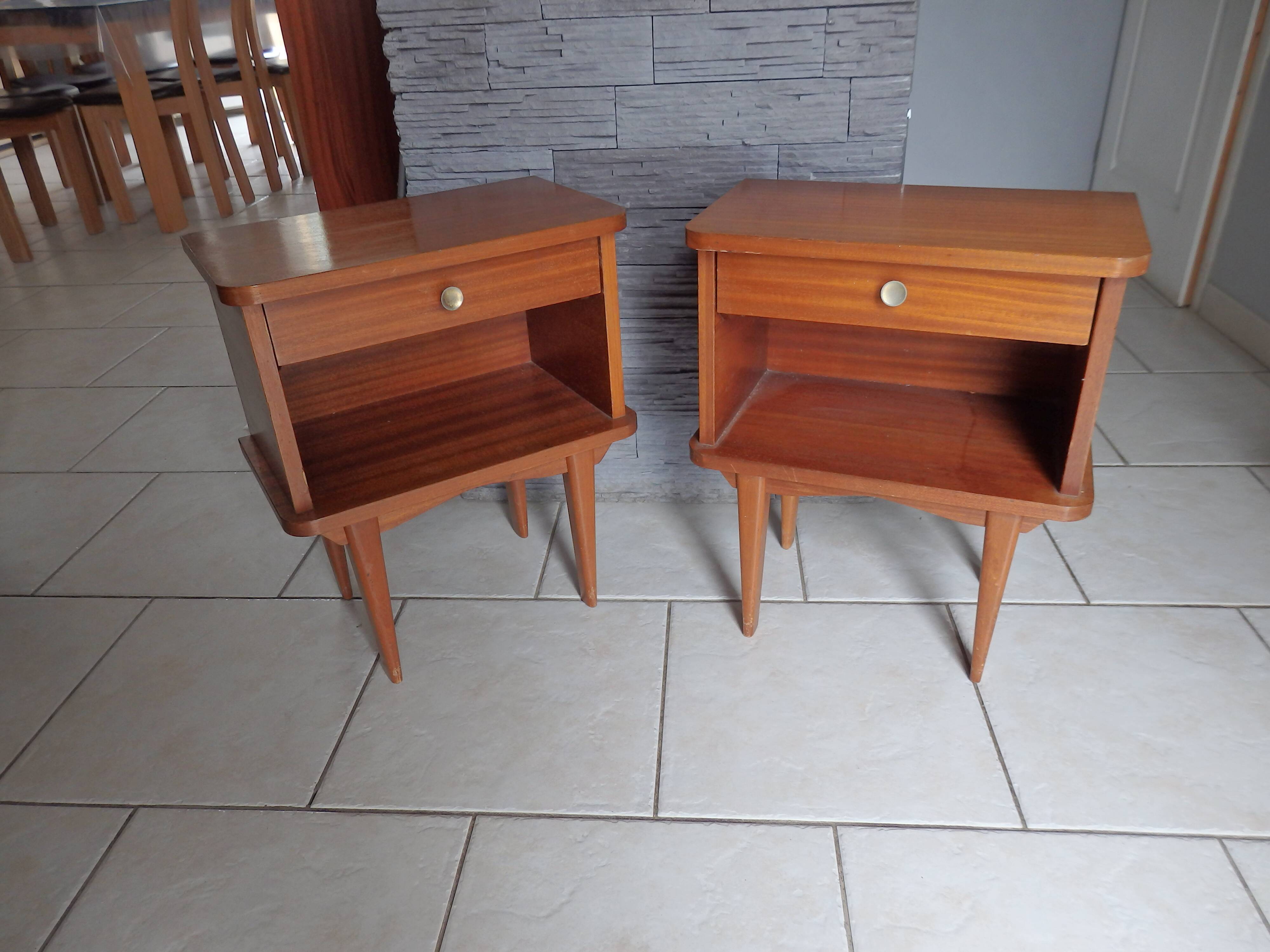 Pair of vintage bedside tables