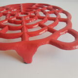 Dessous de plat fonte rouge ancien vintage