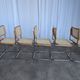Ensemble de 6 chaises Cesca Design Marcel Breuer / Noyer clair, cannage, chrome, salle à manger