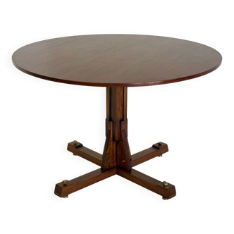 Table à manger ronde en bois d'ISA Bergamo avec base unique