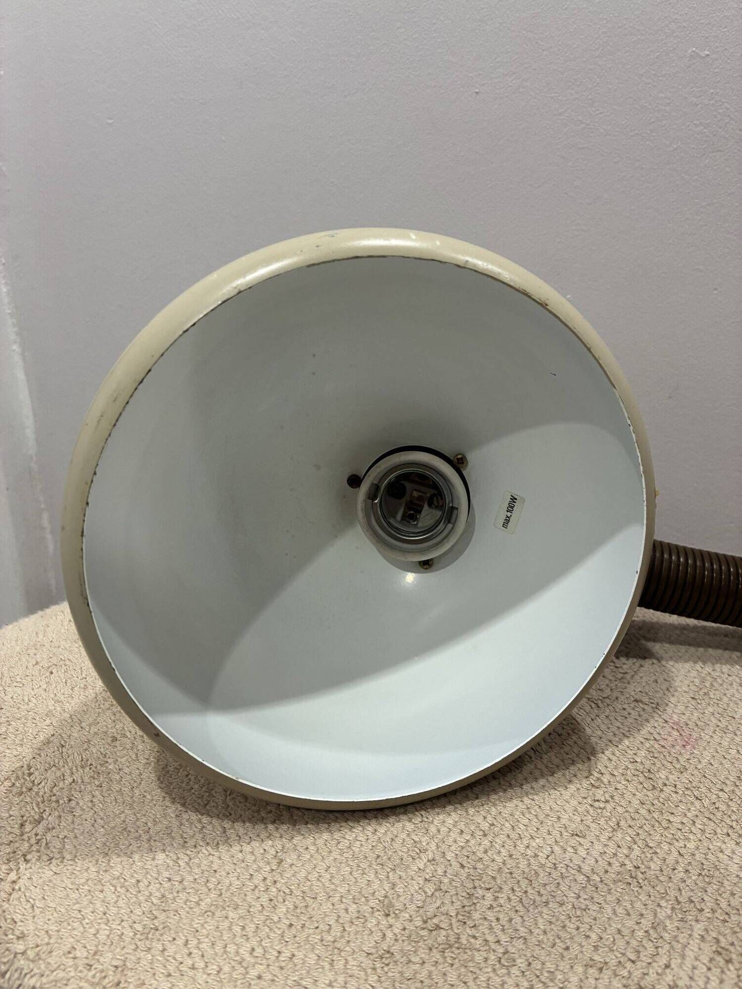 Klaus Hempel desk lamp for Hustadt Leuchten, ochre and beige, 1970s–80s