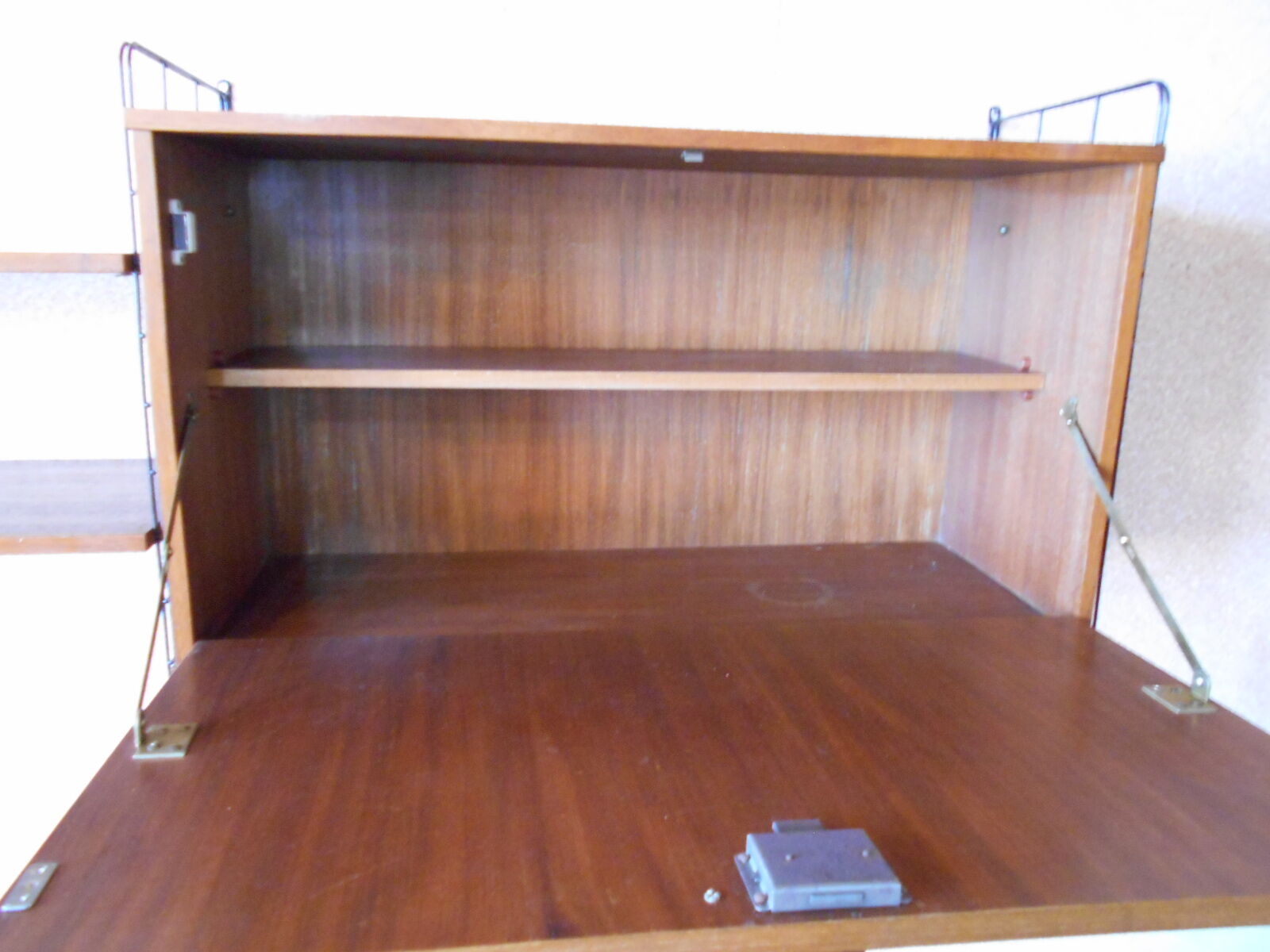 Scandinavian teak wall shelves and modular teak