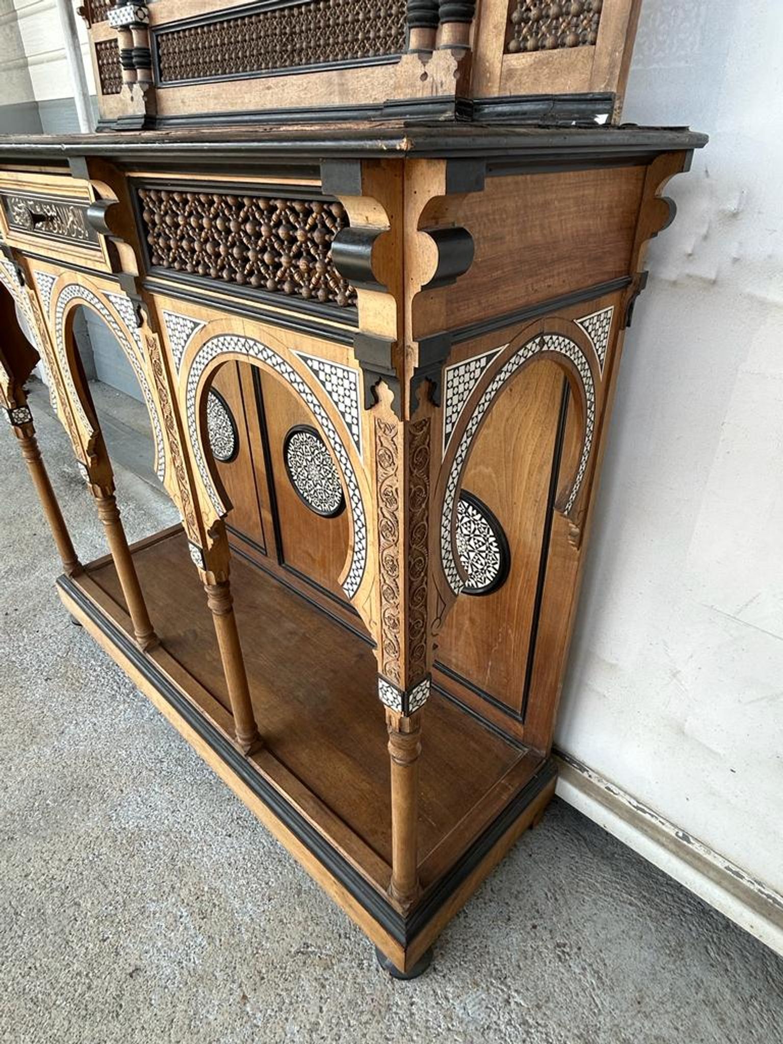 Console et son miroir égypte vers 1880 Atelier De Giuseppe Parvis