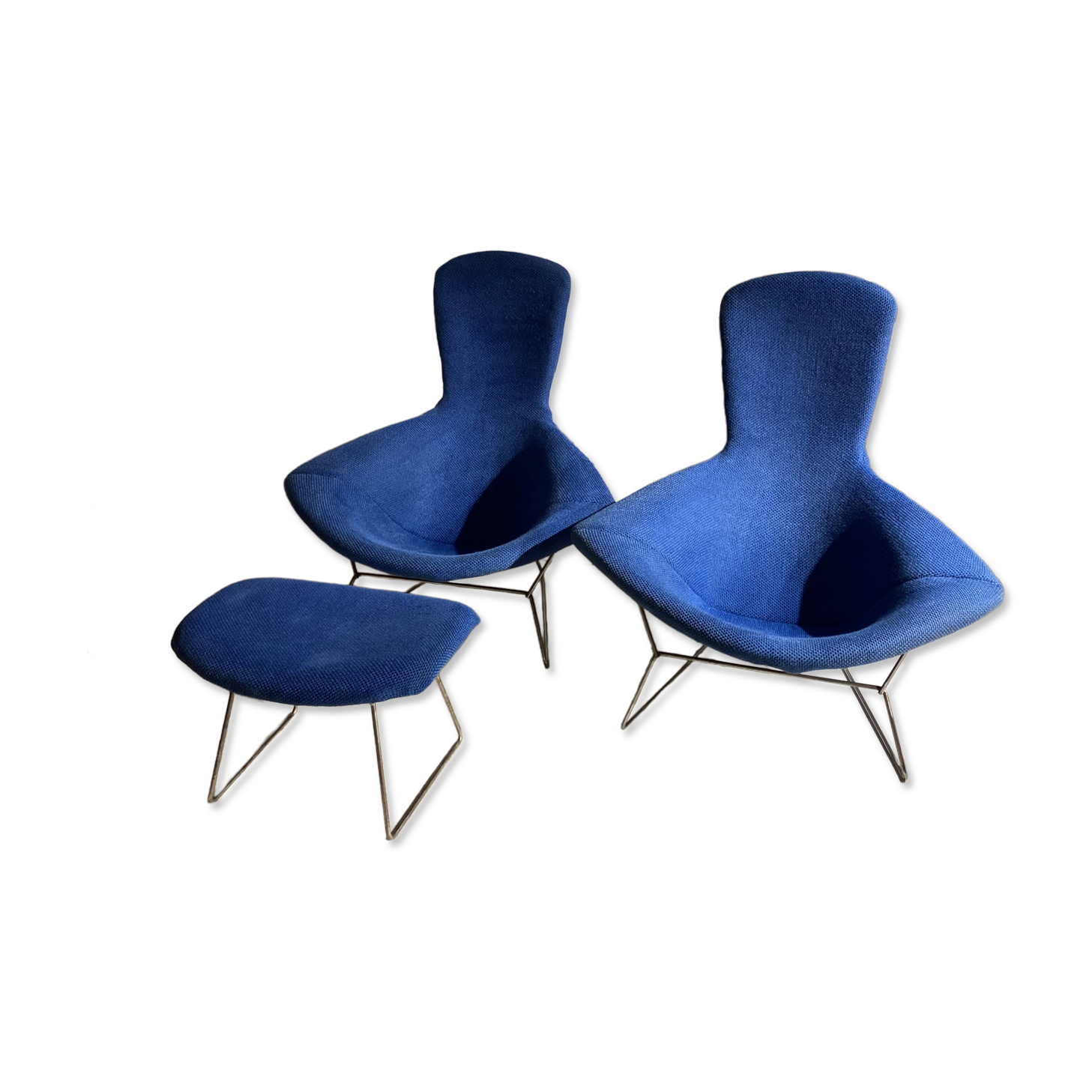 Pair of Bird chairs by Harry Bertoia, vintage editions by Knoll.