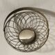 Vintage silver metal fruit basket