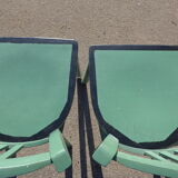 Set de 4 chaises bistrot vertes