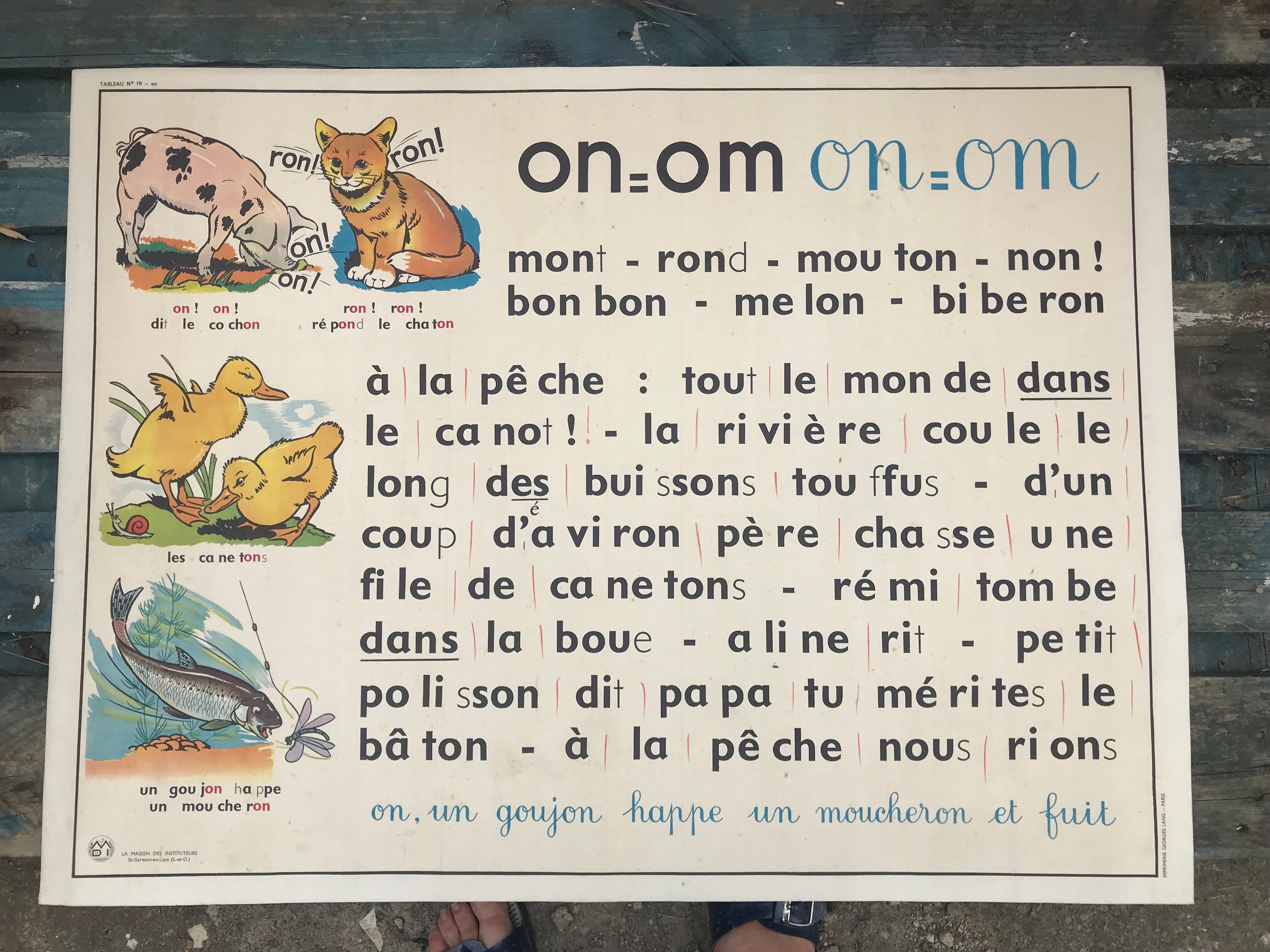 Vintage school poster