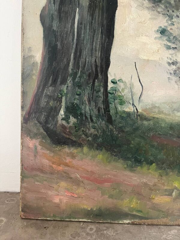 La clairière, huile sur toile “Souvenir de mon frère Pierre 1898”