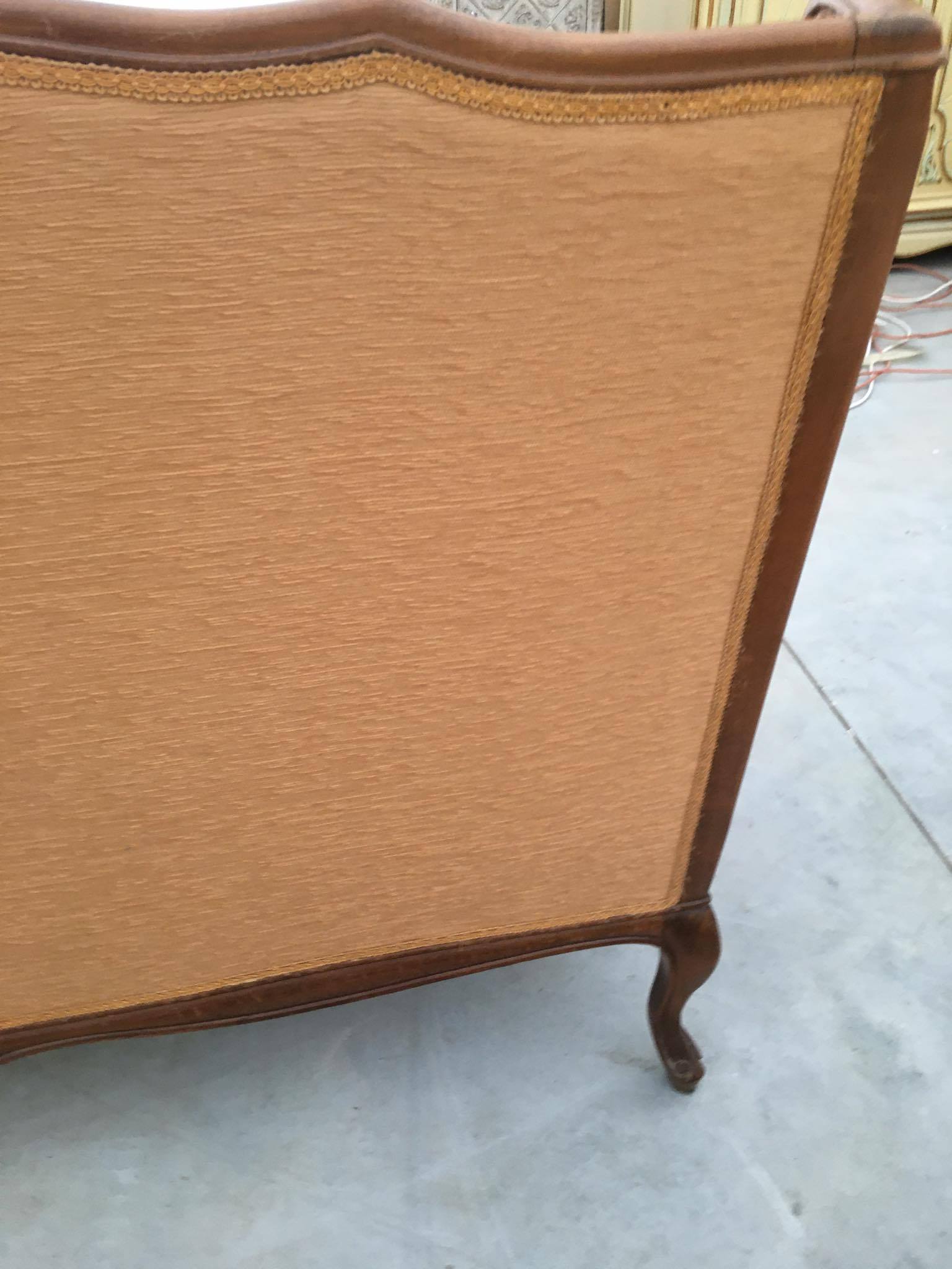 Mid-Century Italian Velvet Sofa Paolo Buffa Style 1950s