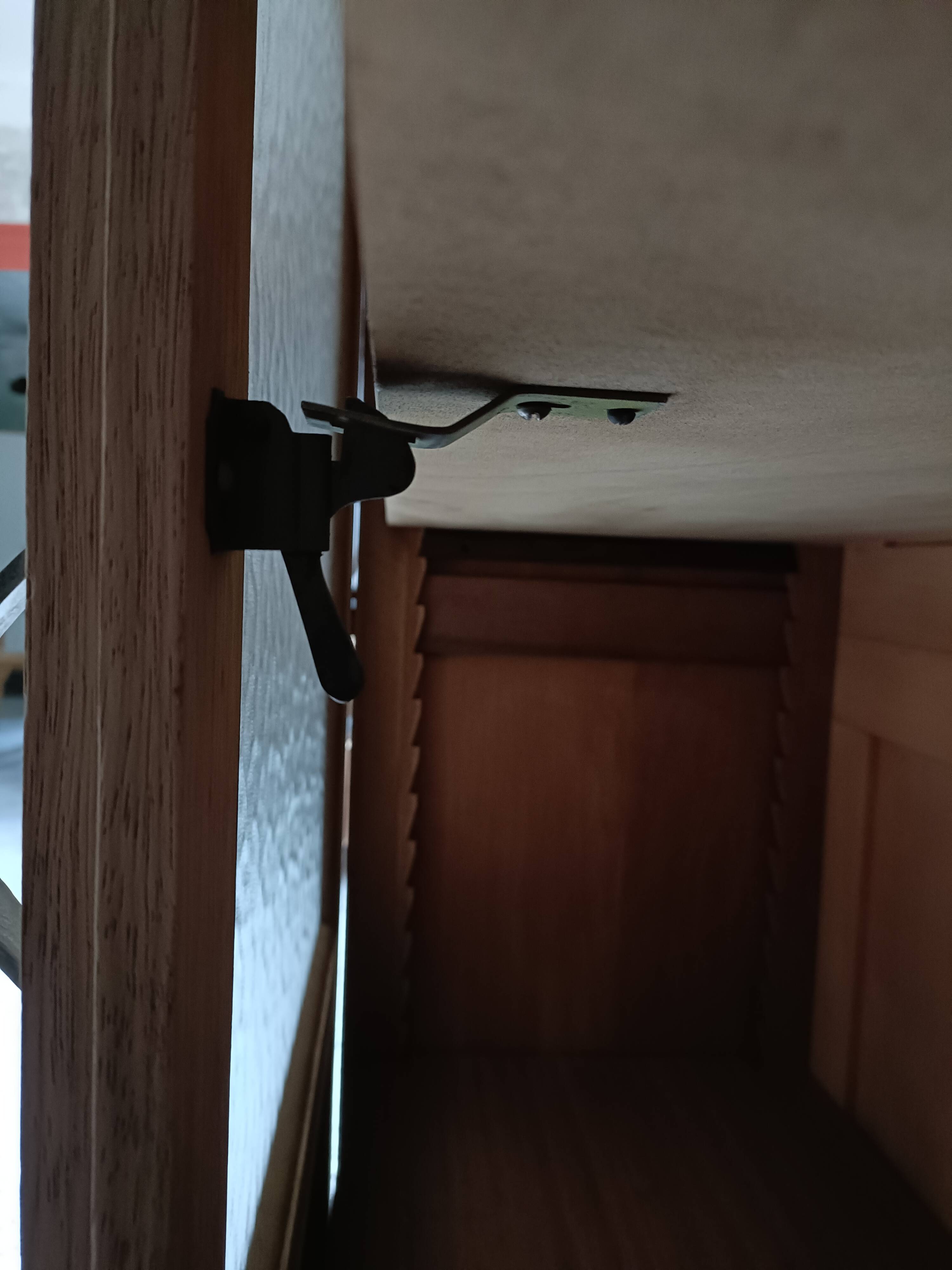 Renovated glass-fronted bookcase