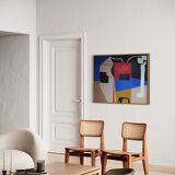 Original abstract "heart maze" blue version