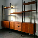 Modular teak bookcase 60s