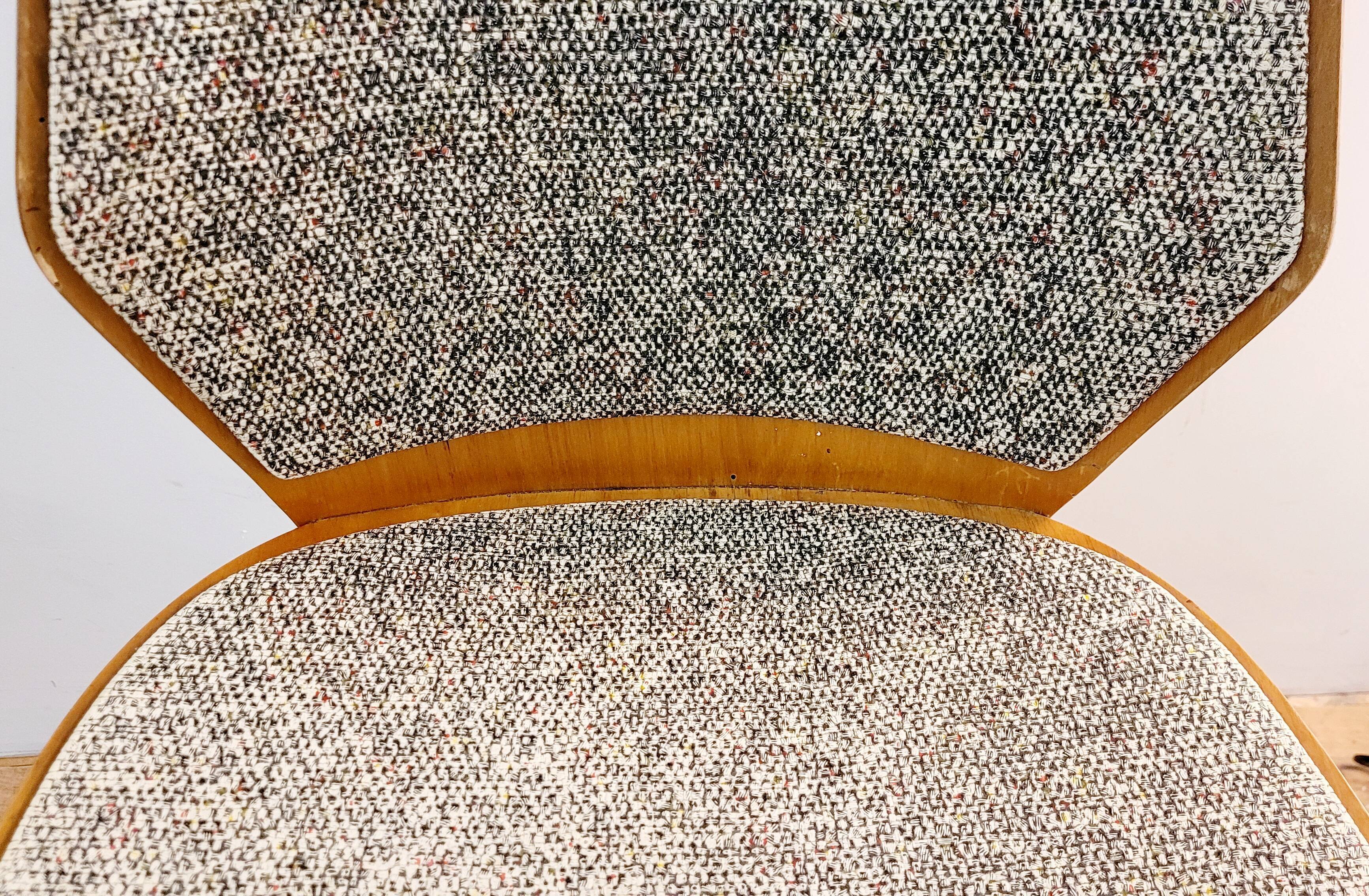 Set of six Scandinavian wooden chairs