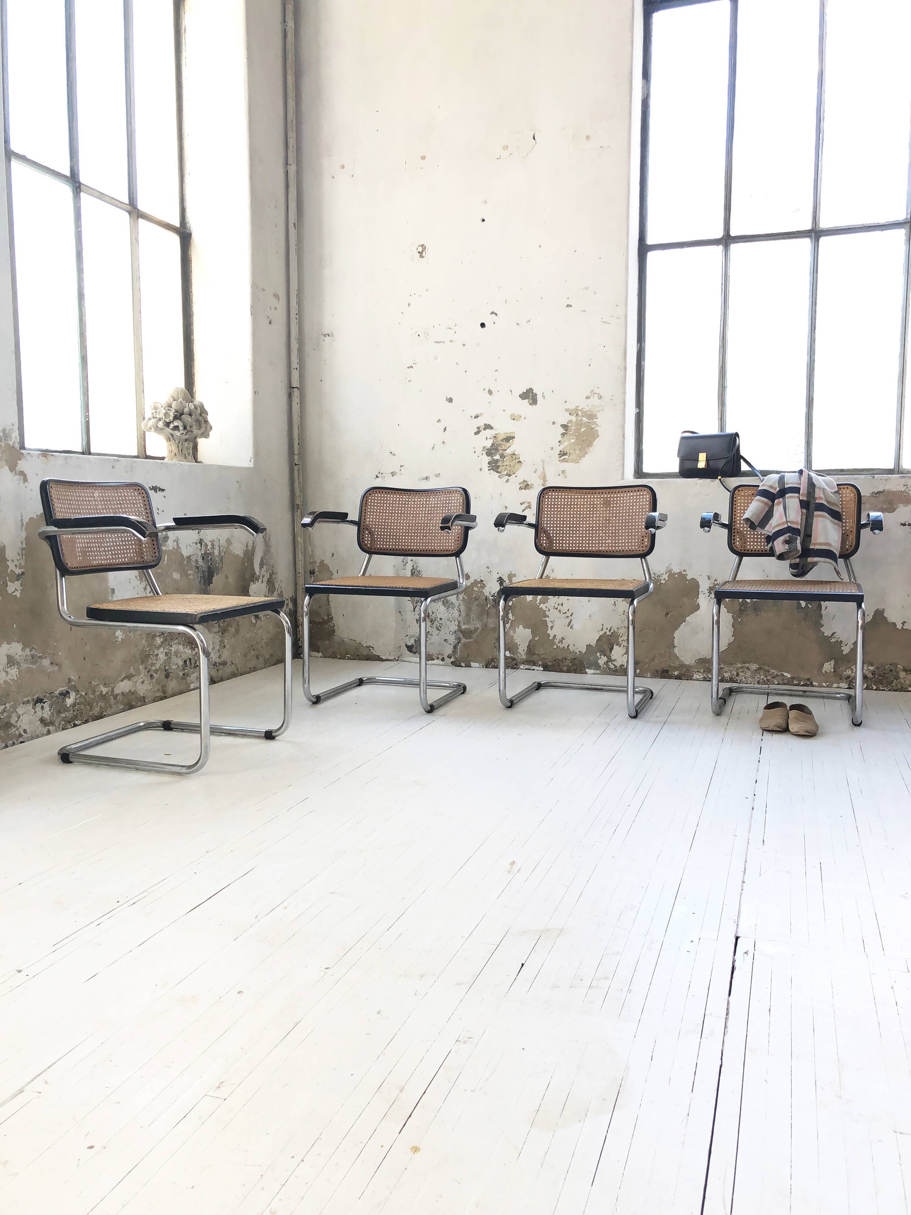 Set 4 chairs S64 by Marcel Breuer for Thonet