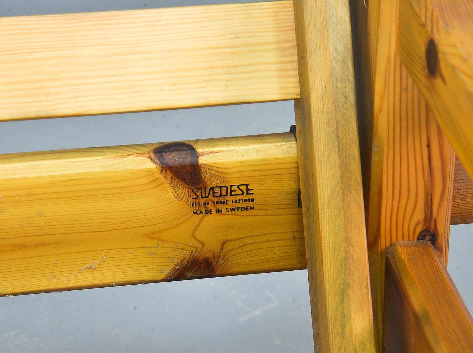 Rainbow Color Yngve Ekstrom Pinewood 3-Seat Dymling Sofa for Swedese 1970s