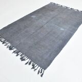 Shades of gray & silver vintage kilim rug