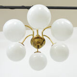 Six-arm chandelier, Poland, 1980s