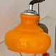 Vintage orange opaline pendant light