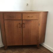 Vintage corner furniture 1950 1960 chene convenient wood buffet