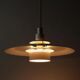 Markslöjd Multi-Layered Pendant Lamp, White Lacquered, 1990s Scandinavian Modern Lighting, Sweden