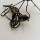 Vintage 1950 Arlus table lamp / Golden metal tripod and opaline