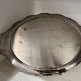 Large silver-plated metal tray from the 1900s.