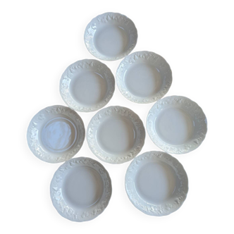 Set of 8 deep plates Limoges porcelain