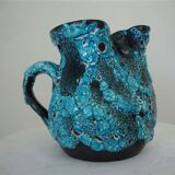 Vase pitcher fat lava turquoise