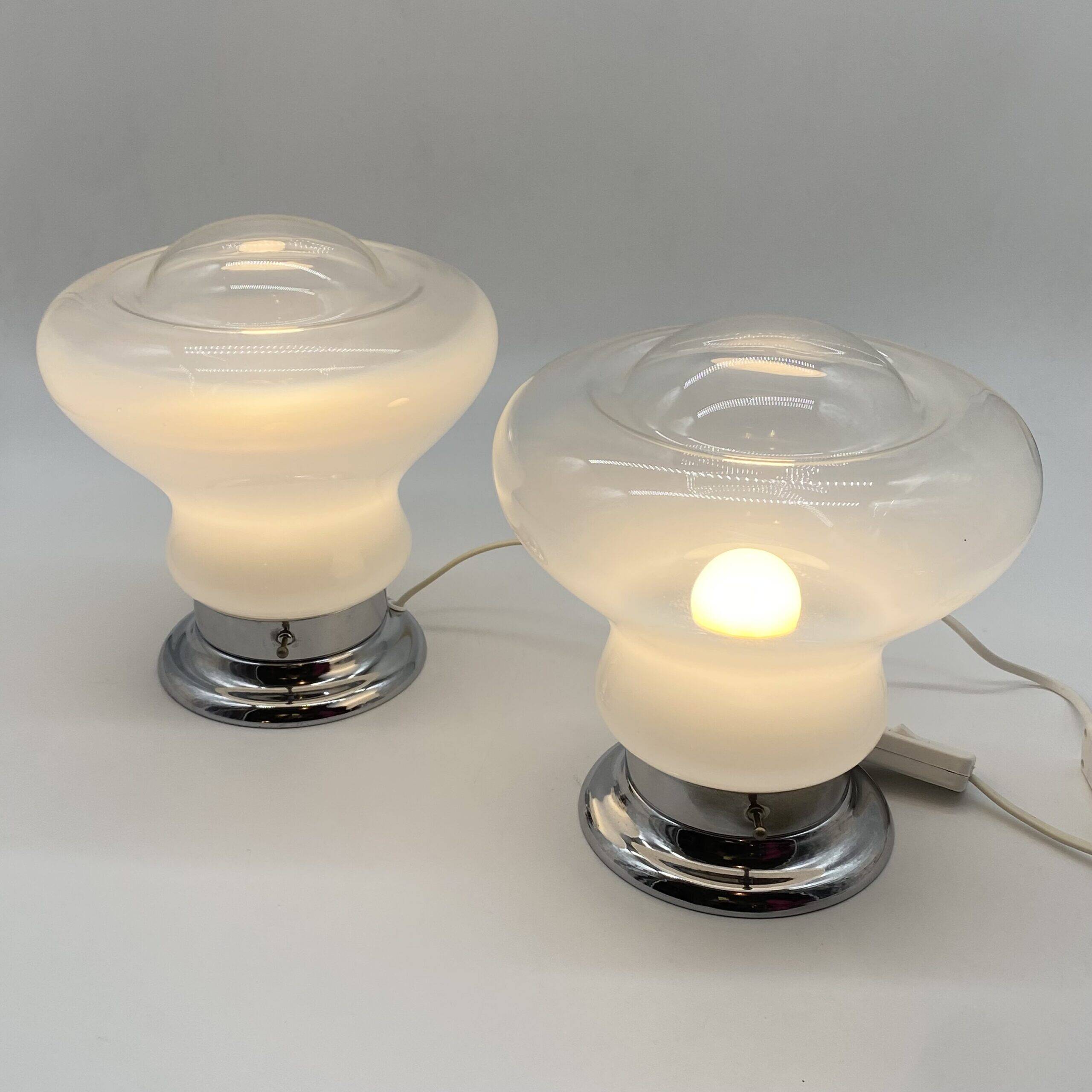 Pair of "Sfumato" Space Age lamps – 1970s