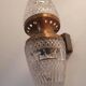Vintage brass wall sconce with two glass globes