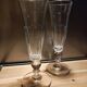2 flûtes à champagne à pans coupés, fin 19è