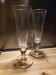 2 champagne flutes with cut sides, late 19th century