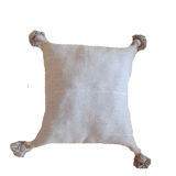 Moroccan pompon pillow grey 48x48cm