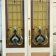 Double doors of passage in stained glass Art Deco XX century