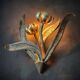 Large floral wall sconce