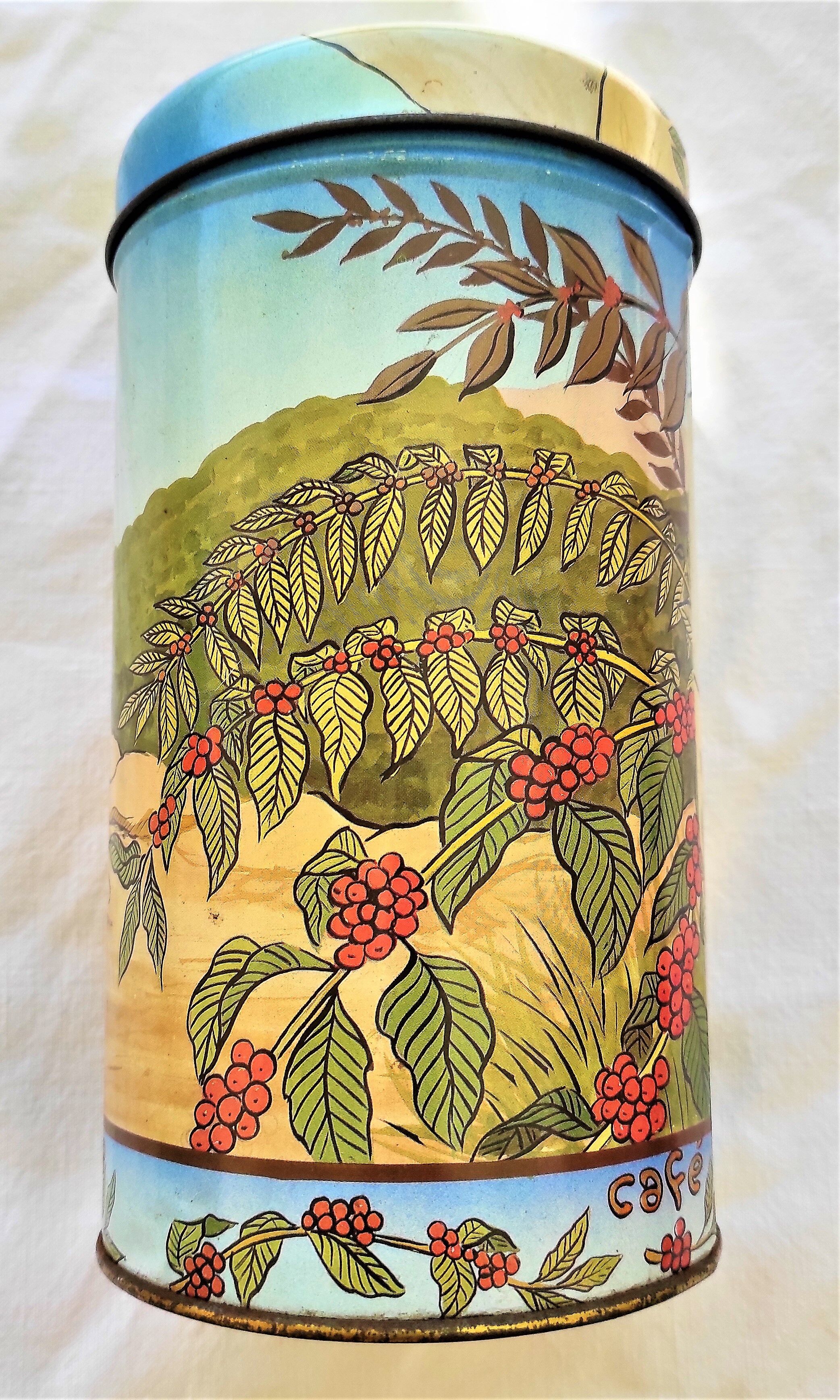 vintage coffee box signed Joelle