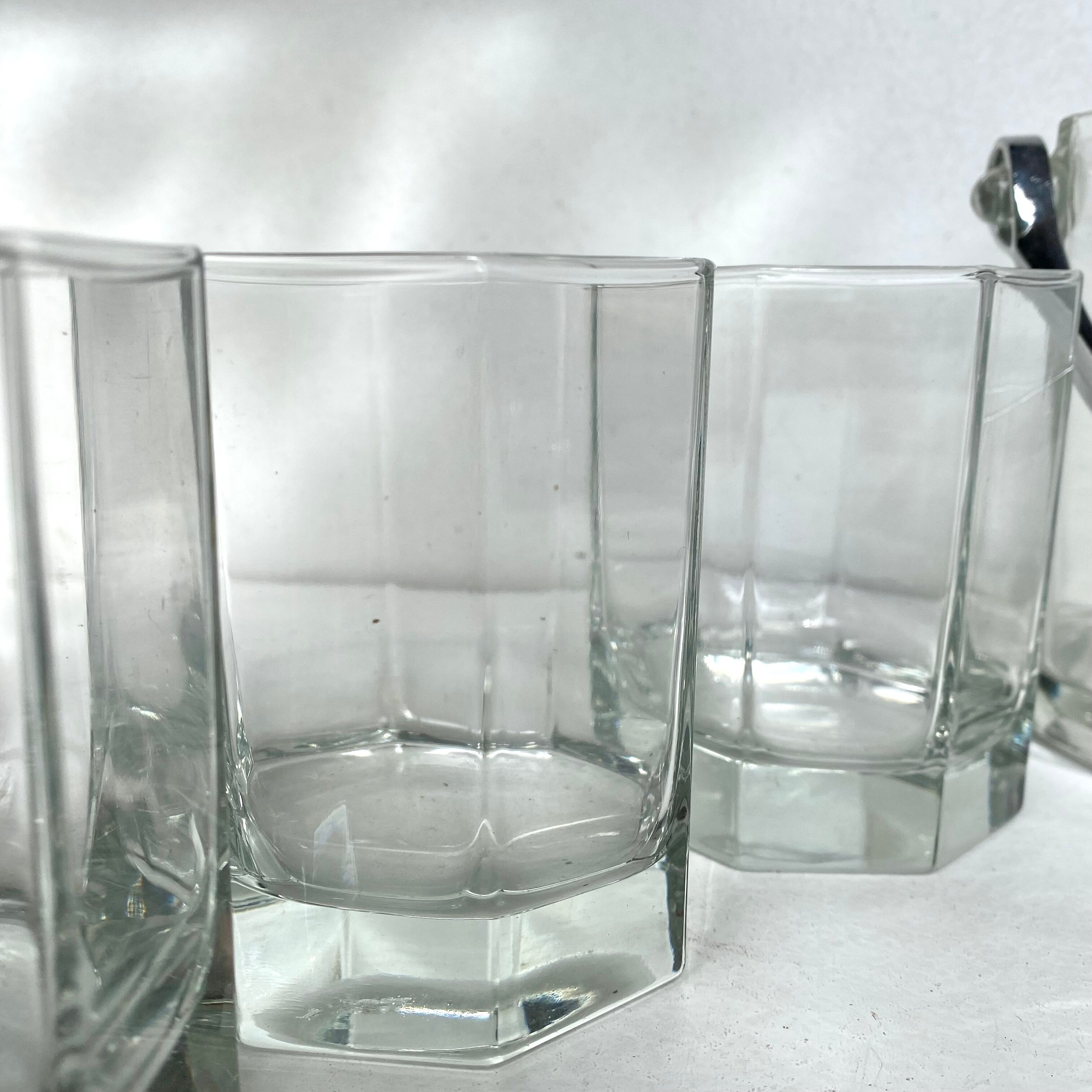 Wisky glasses and ice bucket