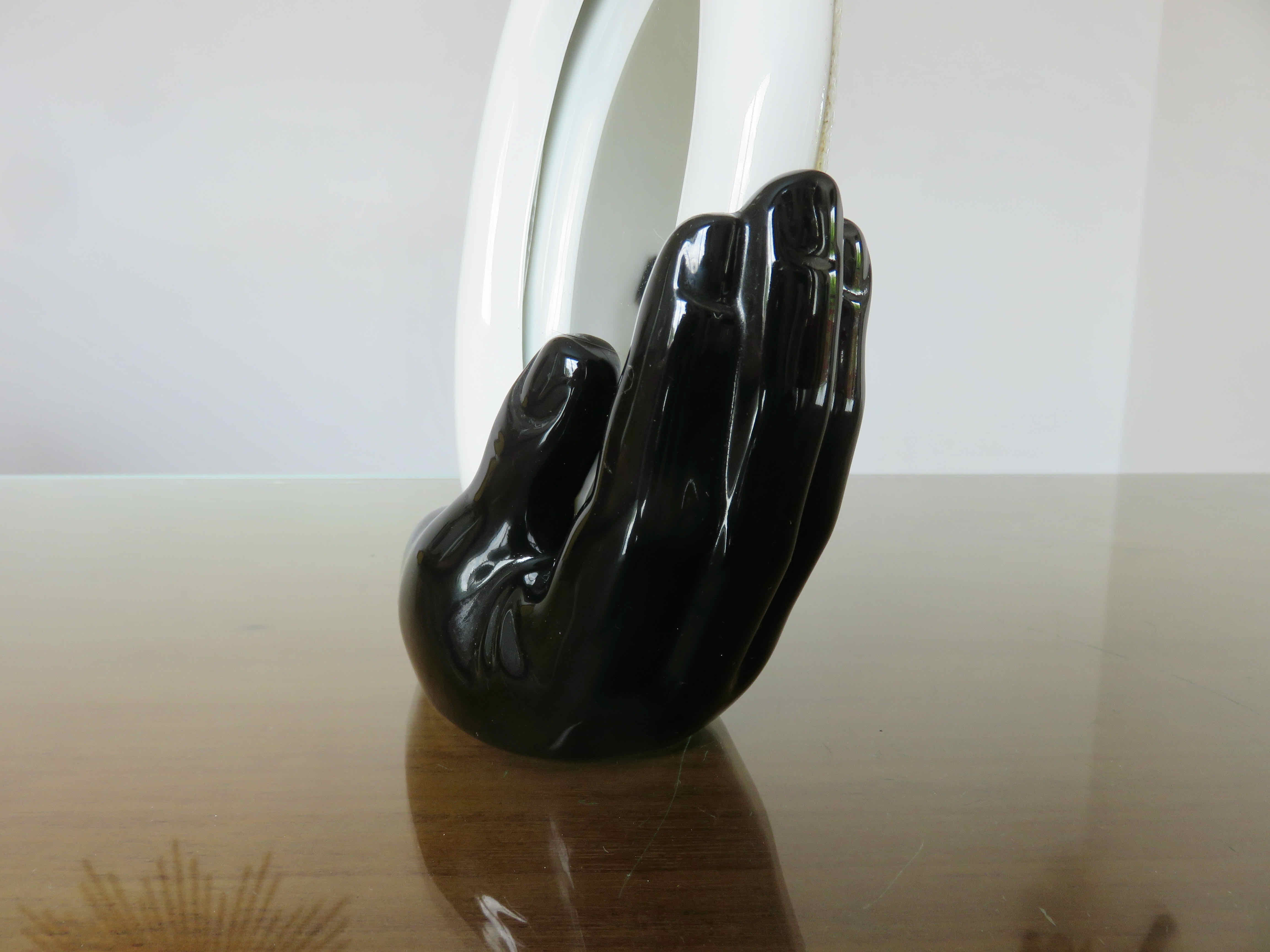 Ceramic mirror "hand holding mirror" 1980