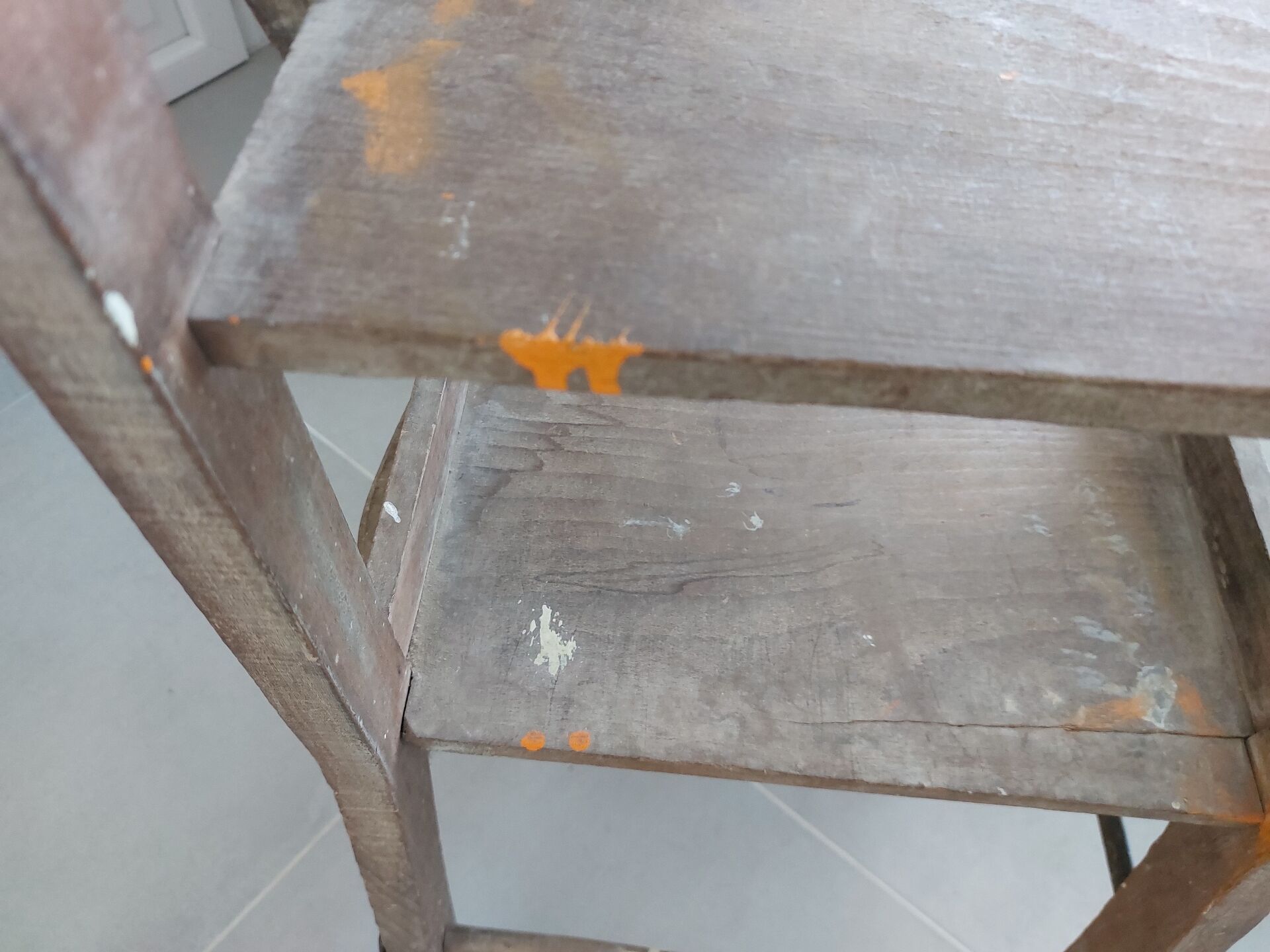 Antique step stool chair
