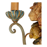 Paire d'appliques bois polychrome - époque : art nouveau - circa 1900