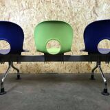 Paul Barbieri Oliva Rexite 3-Seater Bench, Chrome, Italy