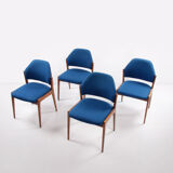 Vintage set of 4 dining table chairs designed by Hartmut Lohmeyer for Wilkhahn, 1970