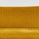 Mid-Century Three Seats Velvet Yellow Sofa, in the style of Gio Ponti