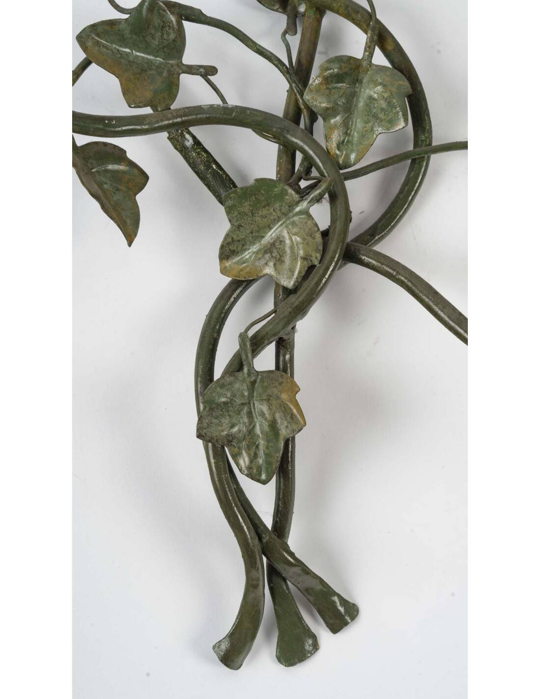 Pair of 20th century two-light painted metal wall lights.