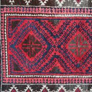 Tapis de Prière Vintage Baluch Fait Main en Laine – 94 x 152 cm